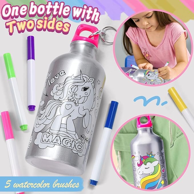 DIY Water Bottle Kids, Decorate Your Own Travel Bottles8
